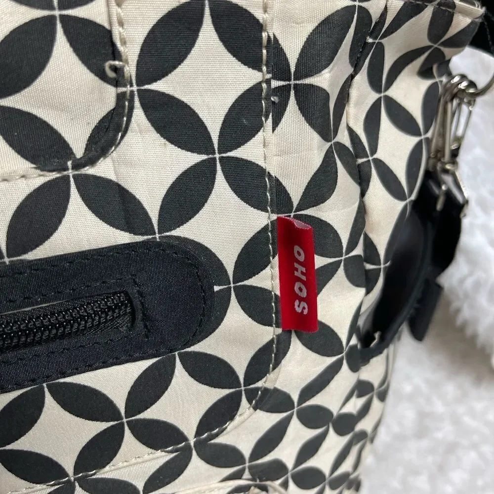 Soho Grand Central diaper bag set beige and black Nylon